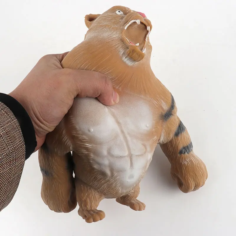 2022 New Creative Funny Squishy Monkey Tiger Figure Elastic Stretchy Wolf man Stress Relief Squeeze Toys For Kids Adults