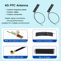 Antenne flexible FPC intégrée 4G/3G/GSM 8dBi polarisée linéaire 50 Ohm VSWR 1.5 Max avec câble de connecteur personnalisé pour appareils IoT
