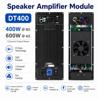 Module d'amplificateur de puissance numérique professionnel DT400 400W, amplificateur de plaque de classe D avec contrôle de la vitesse du ventilateur