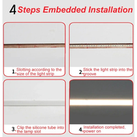 Support de tube néon LED flexible 5m 10m, étanche, découpable, facile à installer pour bandes lumineuses flexibles RGB CCT COB
