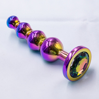 Schwarzer Emperor Analplug Prostata-Massagegerät Analkugeln Dildo G-Punkt-Stimulationsspielzeug 100% Wasserdicht für Männer Frauen Silikon Diamant