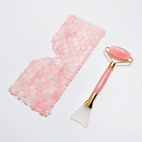 Masque facial anti-âge artisanal en pierre de jade et quartz rose 2026