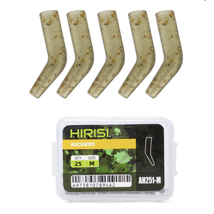Hirisi 25 pièces par boîte crochet de pêche à la <span class=keywords><strong>carpe</strong></span> Kickers <span class=keywords><strong>D</strong></span> <span class=keywords><strong>Rig</strong></span> Kicker aligneurs crochets manches plates-formes Anti enchevêtrement manches crochet aligneur AH251 - Product Image 1