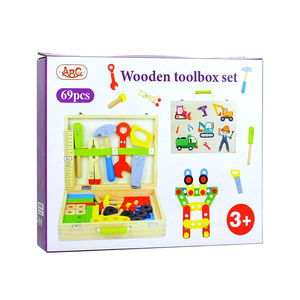 Éducation de la petite enfance <span class=keywords><strong>boîte</strong></span> <span class=keywords><strong>à</strong></span> <span class=keywords><strong>outils</strong></span> en bois bricolage modèle de Puzzle pour enfants jouet pour <span class=keywords><strong>bébé</strong></span> capacité pratique culture bois matériel - Product Image 3