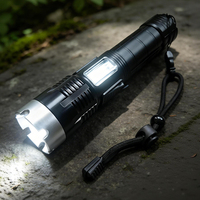 Linterna Multifuncional con Zoom Telescópico P70 LED, Recargable Tipo-C, Banco de Energía, Impermeable, Linterna de Emergencia