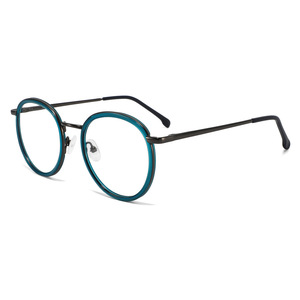 Gafas Clásicas Unisex de Montura Completa Wenzhou, Lentes Ópticas UV400 con Estampado Metálico de Alta Calidad, Patrón Sólido, Estuche Ligero para Gafas - Product Image 6