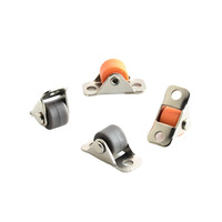 Roulette silencieuse mini linéaire de 0,5 pouce en caoutchouc TPR, roue directionnelle pour porte coulissante, poulie pour armoire à chaussures, roulement pour tiroir, roue pour meuble
