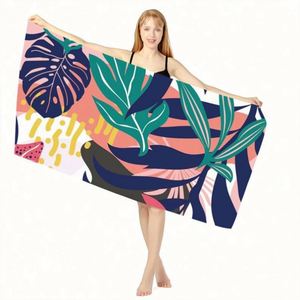 Nouveautés 2025, serviette de plage d'été antimicrobienne de haute qualité avec impression de logo personnalisé, microfibre pour les voyages - Product Image 3