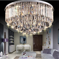 Lustre LED de plafond moderne carré en acrylique avec couvercle en cristal, personnalisable, vente en gros à prix abordable