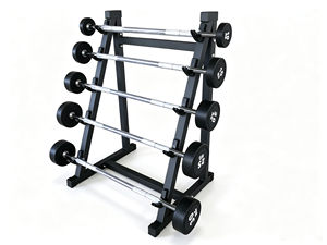 Commercial Barbell Rack Heavy Duty 5-Bar Storage <strong>Stand</strong> Fixed <strong>Weight</strong> Straight &amp; EZ Curl Bar Holder Gym Equipment - Product Image 3