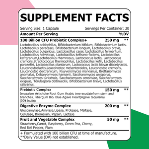 Cápsulas de Probióticos OEM ODM, Apoyan la Salud Intestinal con Complejo de Enzimas Digestivas, Píldoras para el Equilibrio de la Flora Intestinal - Product Image 2
