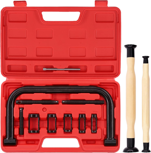 12 Uds Herramienta <span class=keywords><strong>de</strong></span> extracción <span class=keywords><strong>de</strong></span> compresor <span class=keywords><strong>de</strong></span> resorte <span class=keywords><strong>de</strong></span> válvula con abrazadera C sólida 5 uds adaptadores <span class=keywords><strong>de</strong></span> empujador <span class=keywords><strong>de</strong></span> pinza para equipo <span class=keywords><strong>de</strong></span> vehículo <span class=keywords><strong>de</strong></span> motocicleta - Product Image 2