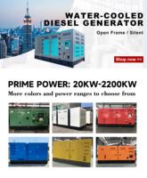 Générateur diesel monophasé super silencieux Jialing 60Hz 20-100KW 20-100KVA avec modèle personnalisable