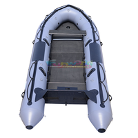 Bateau de pêche gonflable léger en aluminium pour l'extérieur, bateau à rames d'assaut, kayak gonflable avec plancher à pont pneumatique pour la pêche
