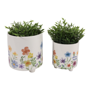 Vasi decorativi dipinti a mano per piante da interno ed esterno, per la casa e il soggiorno. - Product Image 2