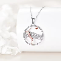 Collier pendentif joueur de volley-ball en argent sterling 925, charmant bijou sportif pour femmes et filles, cadeau idéal pour camarade de l'équipe