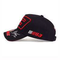Gorra Snapback de 6 Paneles de PVC con Logotipo Personalizado, Estilo Motero Deportivo, Bordado de Letras '93', Visera Plana Negra, Gorra Casual Hip Hop para el Sol, Venta al Por Mayor