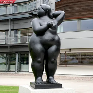 कांस्य मोटी औरत शहर के लिए वर्ग सजावटी मूर्तिकला प्रतिमा फर्नांडो Botero