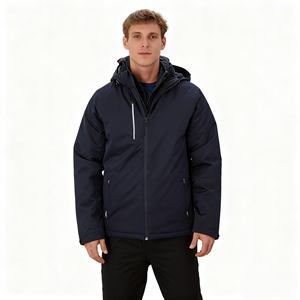 OEM ODM Raglan kollu buz hokeyi spor Zip-Up ceket cepler ile yüceltilmiş buz hokeyi ağır ceket - Product Image 1