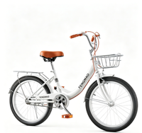 Vélo de banlieue TENGMAO pour adultes, 20/22/24/26 pouces, cadre en acier à haute teneur en carbone, vitesse unique, double frein, design rétro léger, pour la route