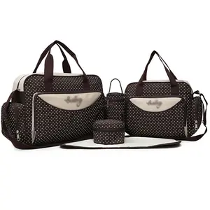 Sac à dos 5 en 1 pour bébé, sacoche multifonction à bandoulière simple, grande capacité, pour maman, humide, de luxe