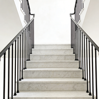 Style de design moderne, facile à installer, balustrade de balcon carrée creuse, balustre d'escalier en fer forgé pour appartement, villa, école