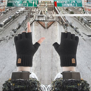 Gants tricotés sans doigts automne/hiver pour étudiants - Tactiles, respirants, coupe-vent, pour usage quotidien décontracté et chaleur - Product Image 3