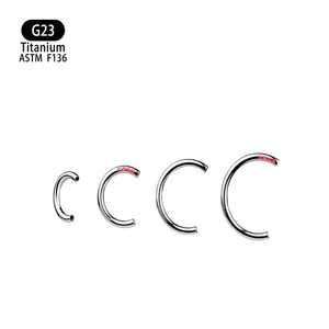 G23 Titanium U Shaped Horseshoe Rod Nose <b>Ring</b> <b>Lip</b> <b>Ring</b> 6mm 8mm 10mm 12mm ASTM F136 Body Jewelry - Product Image 5