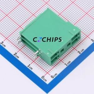 MX15EDGRH-3.81-2*02P-GN01-Cu-A Plug-in Terminal Block Bent Lead Through Hole,P=3.81mm Board-to-Board / Socket Closed 2x2P 3.81mm - Product Image 1