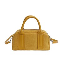 2025 Alibaba vente en gros fantaisie femme sac à main en daim vacances sac fourre-tout décontracté, nouveau design français dame mini sac à main en daim logo personnalisé