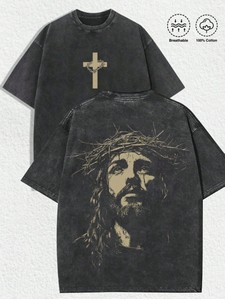 Camisetas de Hombre Personalizadas, Estilo Vintage Desgastado con Lavado Ácido, 100% Algodón Tejido, Ajuste Holgado, Ecológicas, de Tu Propia Marca - Product Image 2