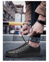 2026 OEM ODM Vente en gros Chaussures de skate et baskets décontractées quotidiennes pour hommes, légères, confortables, respirantes, en cuir blanc ajouré, à lacets