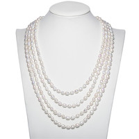 Collier de perles d'eau douce de riz naturel véritable de 47 pouces de long, bijoux de perles de culture d'eau douce