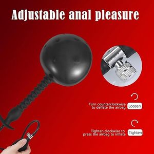 Erwachsenen G-Punkt Erweiterungsstimulator Aufblasbarer Anal-Butt-Plug Dilatator, Großer Dildo Einführungs-Sexspielzeug Männlicher Prostata-Massager - Product Image 2