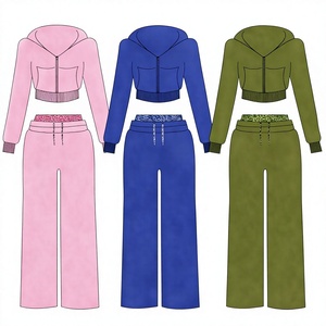 Conjunto Deportivo de Dos Piezas con Efecto Desgastado Personalizado, Sudadera con Capucha y Pantalones Deportivos de Algodón con Estampado de Guepardo para <span class=keywords><strong>Mujer</strong></span>, <span class=keywords><strong>Chándal</strong></span> Informal para <span class=keywords><strong>Mujer</strong></span> - Product Image 2