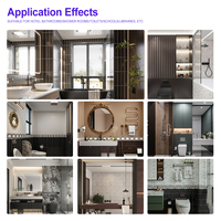 Panneaux muraux SPC pour salle de bains Panneau décoratif d'intérieur imperméable pour panneau de douche d'hôtel