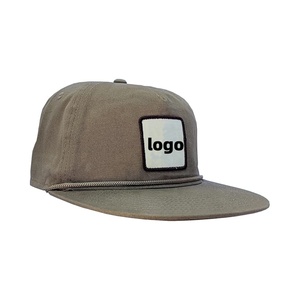 New Rope Hat 5 Panel Embroidered Patch Logo High Quality Sportswear Old School Gorras <b>Plain</b> Branded Sport Adjustable <b>Cap</b> for Men - Product Image 3