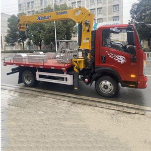 Grue montée sur camion Sinotruk de 7 tonnes, prix d'usine, adaptée à la construction d'infrastructure et au manutention des matériaux - Product Image 5