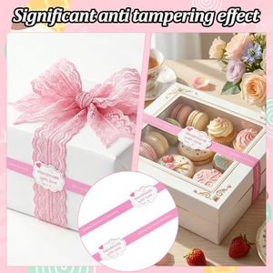 Etiquetas Adhesivas para Sellado de Paquetes de Alimentos, Etiquetas a Prueba de Manipulación, Etiquetas para Cajas de Regalo de Repostería, para Repostería Artesanal - Product Image 4