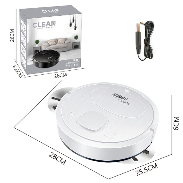 Smart Robotic Vacuum Cleaner USB-Charged Automatic Cleaner 10001499Pa Suction Power Random Navigation-Small Household Appliance
