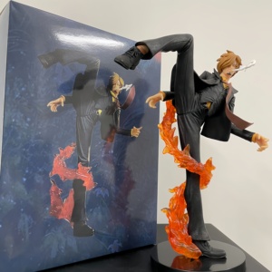Figura de Acción de Anime Vinsmoke Sanji en Pose de Patada Alta, Modelo de PVC con Efecto de Llama para Venta Minorista Transfronteriza, Decoración del Hogar, Regalo - Product Image 5