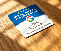 Carte NFC215 personnalisée avec code QR, étanche, pour avis Google, support de commentaires sur les réseaux sociaux, affichage de menu NFC, carte autocollante