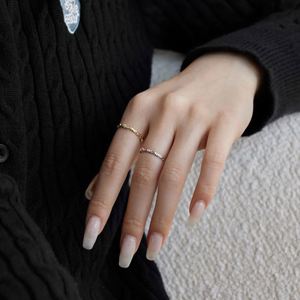 Dylam <b>Dainty</b> S925 Silver Rhodium 18K Gold Plated 5A Cubic Zirconia Texture Open Adjustable Women Fine Jewelry <b>Rings</b> - Product Image 3