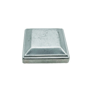 Capuchon de tube carré auto-produit 20 mm en acier au carbone galvanisé pour garde-corps et sommets de colonnes - Product Image 1