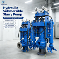 Pompe à boue submersible hydraulique Qiangkai IP68, installation facile, pompe de dragage pour le traitement des matériaux solides, longue durée de vie