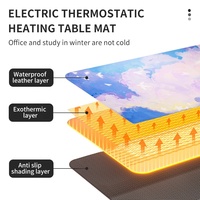 Elektrische Tisch matte Display Temperatur Heizung Mauspad Halten Sie den Winter warm Hand für Büro Computer Schreibtisch Tastatur für Office Home