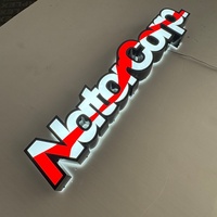 Enseignes commerciales 3D personnalisées, panneaux publicitaires LED extérieurs, lettres en métal 3D rétroéclairées et frontales pour entreprises
