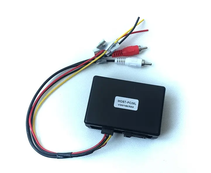 Entrada de áudio para benz w164 w251, caixa de fibra óptica aux em fibra óptica ml gl r slk para decodificador de caína, boxster, amplificador de caimã, bose