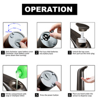 Distributeur de savon liquide automatique sans contact 400 ml (13,53 oz) à fixation murale pour hôtel - Vente en gros