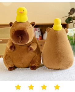 Peluche Personalizzato all'Ingrosso di Capibara <span class=keywords><strong>Kawaii</strong></span>, Simpatico Pupazzo <span class=keywords><strong>Anime</strong></span> con Anatra, Morbido Giocattolo Imbottito, Regalo di Compleanno per Bambini, Decorazione per la Casa - Product Image 2